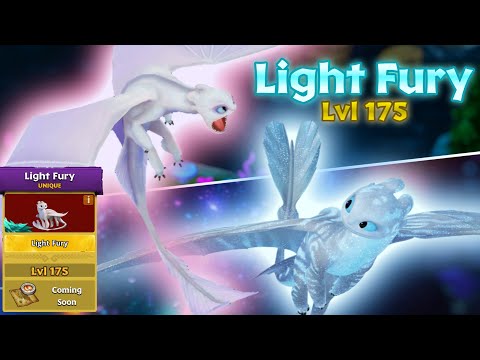 Leveling up the Light Fury to max level 175 "Alpha/Titan" mode | Dragons: Rise of Berk