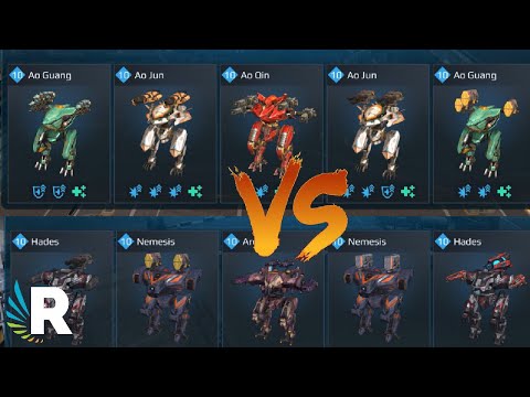 War Robots: New SPECIAL Skirmish Mode: All Dragon Bots VS Hades, Ares and Nemesis