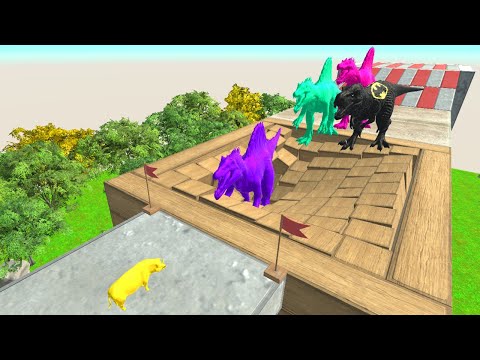 Colors Run To Get a Pig - Animal Revolt Battle Simulator Part 10