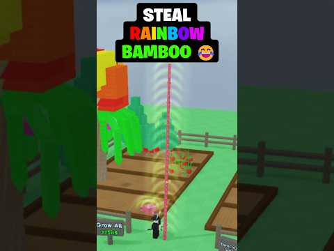 Stole Rainbow Bamboo in Grow a Garden Roblox 😂 #roblox #robloxshorts #growagarden
