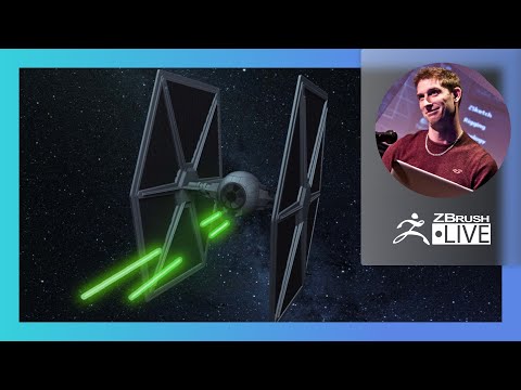 LIVE Look Into ZBrush 2022! Star Wars TIE Fighter Fan Art - Pixologic Paul Gaboury