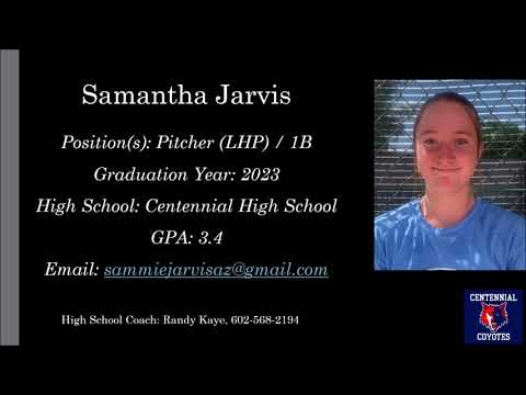 Samantha Jarvis Softball Skills Video - 2023 Pitcher [LHP] 1B