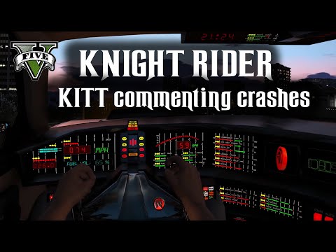 Knight Rider Mod v6.1.4 for GTA 5 - KITT commenting crashes/accidents
