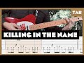 Rage Against The Machine Killing In The Name Guitar Tab Drop D Lesson Cover Tutorial