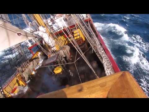 Video 1250 Bark Europa, 3 Dec 2013, Lat  50 South NW of Faulklands