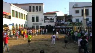 preview picture of video 'Navas del Madroño (Cáceres) Video 4/10 - Toros Agosto 2009'