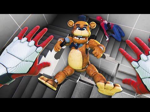 Throwing FNAF Animatronics into DEADLY Stairwell... (Bonelab Mods)