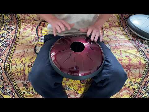 Idiopan DPD12-12S1-EGE Pro 12-Inch 12-Note Tunable Steel Tongue Drum w/Pickup, Mallets & Display Ring image 3