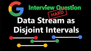 YouTube video 'Data Stream as Disjoint Intervals - Leetcode 352 - Python'