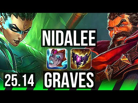 NIDALEE vs GRAVES (JGL) | 76% winrate | KR Master | 25.14