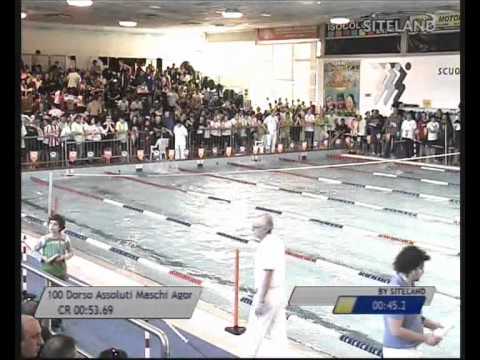 Eliminatorie 1 dei 100 Dorso  Assoluti Maschi Agonisti - 16 Memorial Chiara Giavi