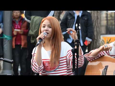 150329 Sorn CLC singing a Trot Song @ Hongdae Playground