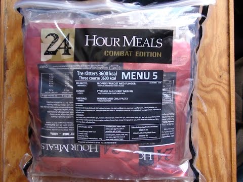 MRE Reviwe Swedish 24H ration Menu 5 Pt1 unpacking and brakefast