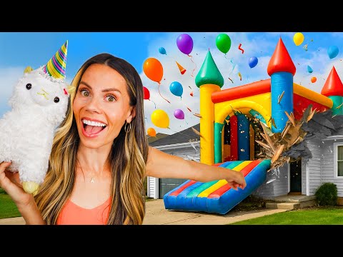 I BLEW UP A GIANT BOUNCE HOUSE INSIDE…