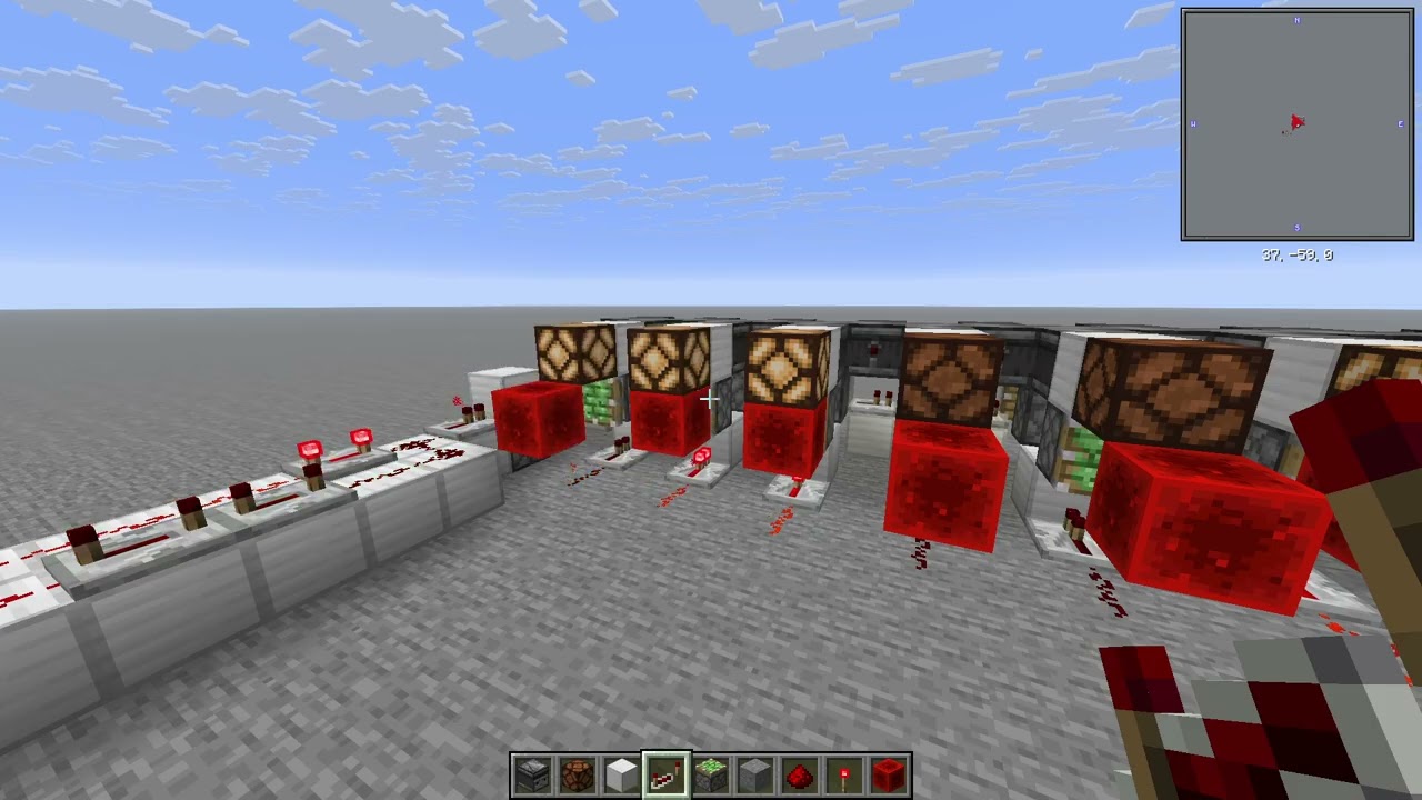 8 bit binary counter in Minecraft