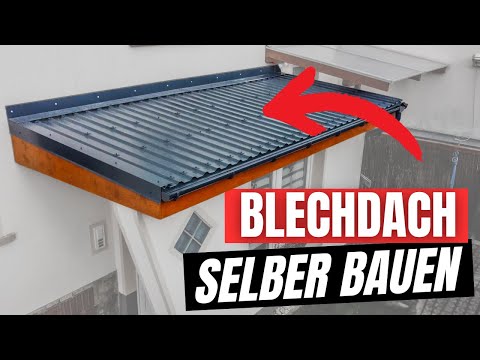 Blechdach mit Wandanschluss auf Vollschalung ⎜Anleitung 🤩