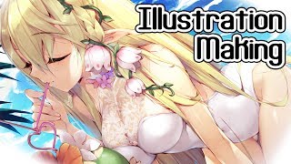 【Illustration Making】 暑中お見舞いイラスト 総集編【イラストメイキング】
