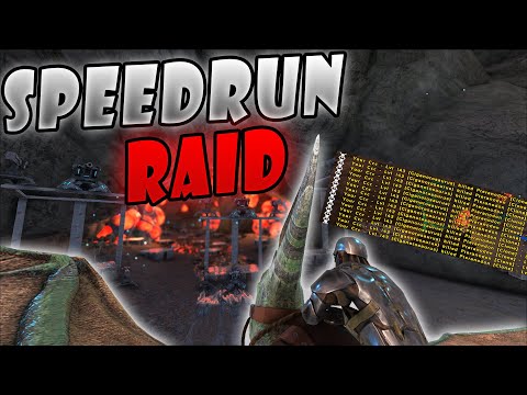 RAIDING The Biggest Cave On CENTER In Minutes - ARK