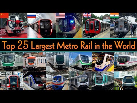 TOP 25 LARGEST METRO RAIL SYSTEMS IN THE WORLD 2023 || METRO | SUBWAY | MRT