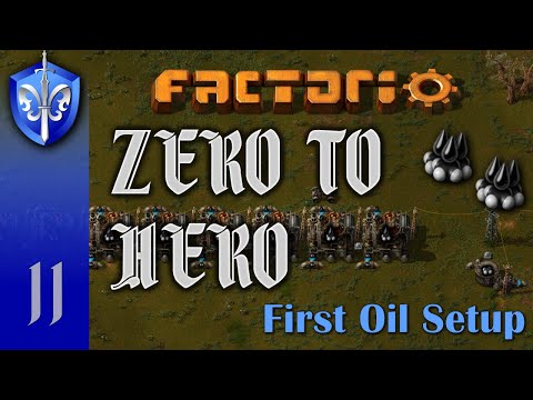 Factorio 1.1 Zero to Hero, Ep 11: FIRST OIL SETUP - Tutorial, Guide, LetsPlay, Walkthrough