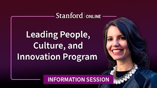 Logistics - Information Session: Leading People, Culture, and Innovation Program