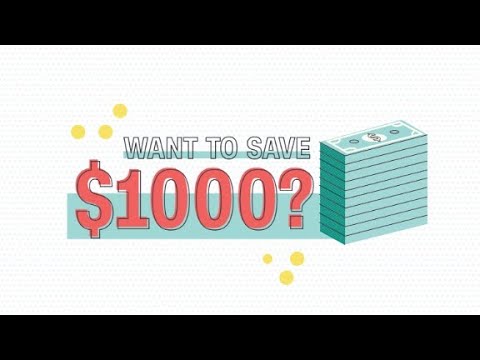 今年如何節省1000元 (How to save $1,000 this year)