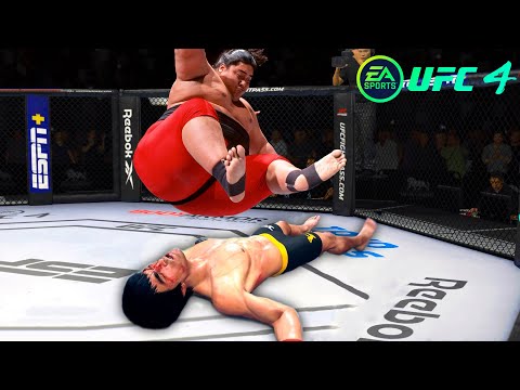 UFC4 Bruce Lee vs Yokozuna Sumo Wrestler EA Sports UFC 4 PS5