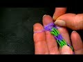 Как сделать браслет из резинок 12. "Двойная косичка". Rainbowloom bracelet tutorial ...