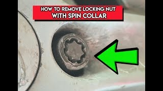 Remove locking wheel lug nut with spinning collar at home no key nedeed