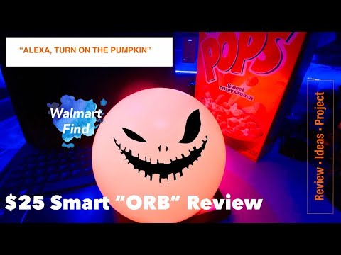 Alexa, Set the Pumpkin to Green! $25 Smart LED "Orb" from Walmart [Review + Ideas + Project]