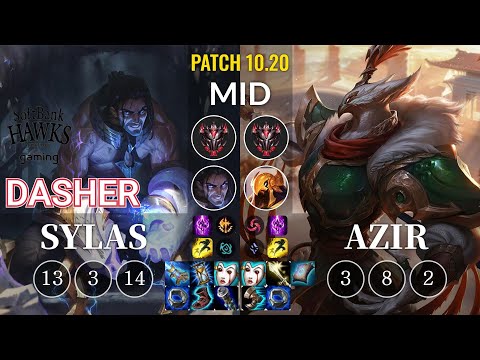 SHG Dasher Sylas vs Azir Mid - KR Patch 10.20