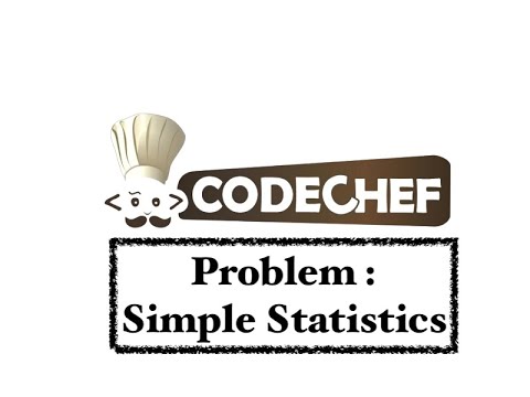 Simple Statistics Problem Code Chef Daily Coding Problem Java Code