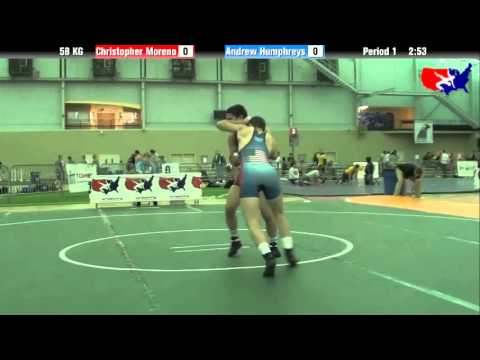Christopher Moreno vs. Andrew Humphreys at 2013 ASICS FILA Cadet Nationals - GR