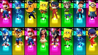 Sonic 🆚 Mario 🆚 SpongeBob – Who Wins This Tiles Hop Battle! 🔥