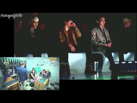 131114 EXO drama VCR @ Melon Awards 2013   SHINee reaction SPLIT SCREEN