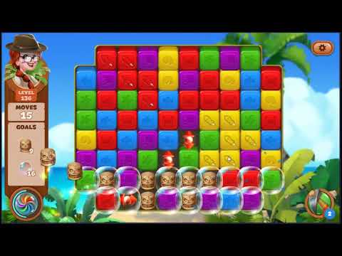 Lost Island Blast Adventure Level 136 - NO BOOSTERS 🏝️ | SKILLGAMING ✔️