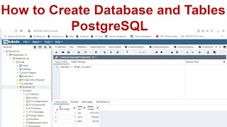 How to Create Database and Tables PostgreSQL