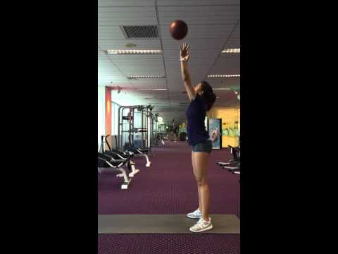 Medicine ball squat and throw