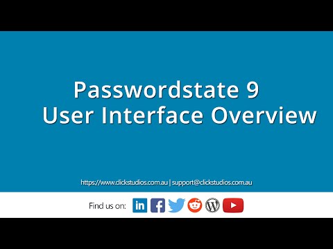 Passwordstate User Interface Overview
