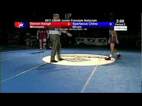 Junior Freestyle 5th 160 - Steven Keough (MN) vs. Spartacus Chino (IL)