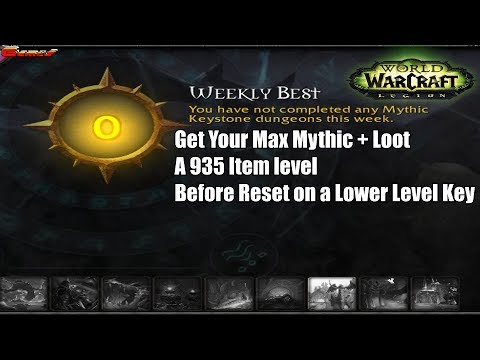Max Mythic + Loot A 935 Item Level Before Reset on a Low Level Key