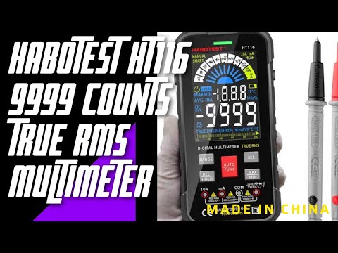 Habotest HT116 True RMS, NCV universalus skaitmeninis multimetras video