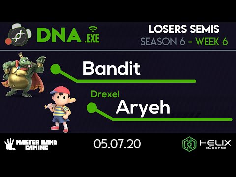 DNA.EXE S6:W6 - Bandit (King K. Rool) Vs. Drexel | Aryeh (Ness) - L Semifinals