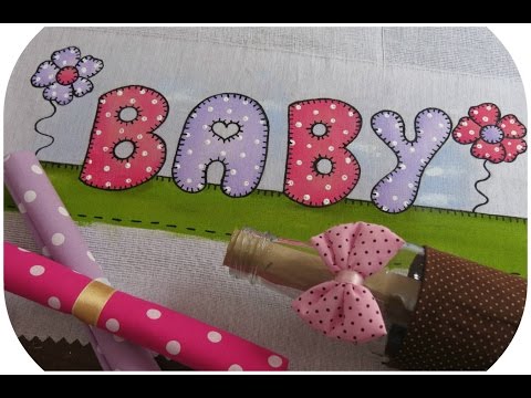Pintando letras em fraldas para meninas!!!!