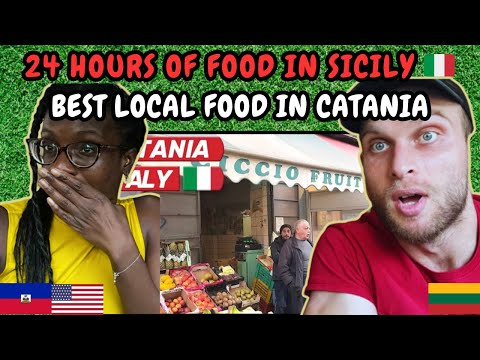 REACTION TO 24 Hours Of ITALIAN FOOD In SICILY - Best Local Food in Catania From Pizza To Pasta