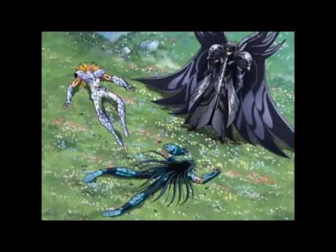 Thanathos vs Seiya, Hyoga, Shiryu, Shun e Ikki (Saint Seiya - Saga de Hades)