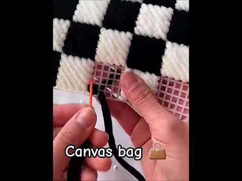 🔥🔥🔥 super easy bag , canvas bag , kanvas çanta , Örgü çanta,  diy