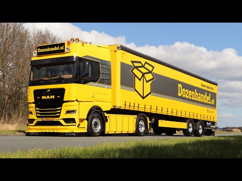 FIRST MAN TGX 480 EURO-6 WITH OPEN PIPE SOUNDS // DOZENHANDEL [ONBOARD]