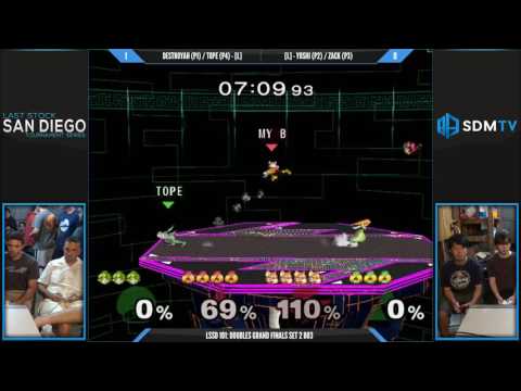 LSSD 102 - DESTROYAH & Tope vs. Yoshi & Zack - SSBM Grand Finals Set 2 - Smash Melee