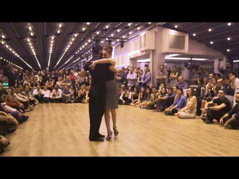  Panagiotis Karaboulas  and  Maria Mantziou  are  dancing  to  the  tango  "  Pescadores de Perlas  "  by  Florinda Sassone  at  TanGO TO Istanbul  in  2017